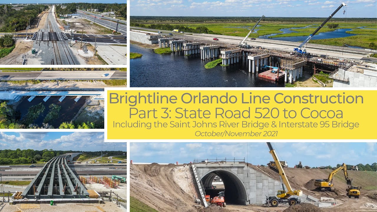 Brightline Orlando Line Construction Part 3: State Road 520 to Cocoa - Oct/Nov 2021