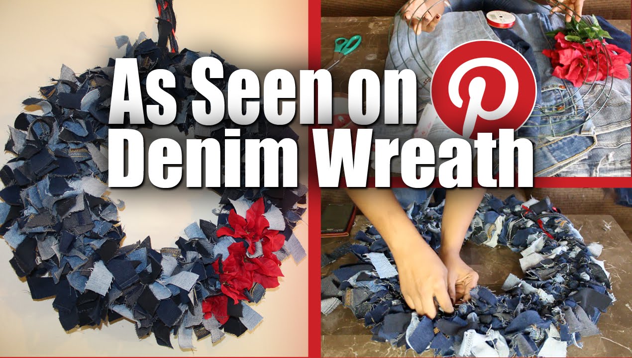DIY Denim Wreath | Collab with RinaBabyTV