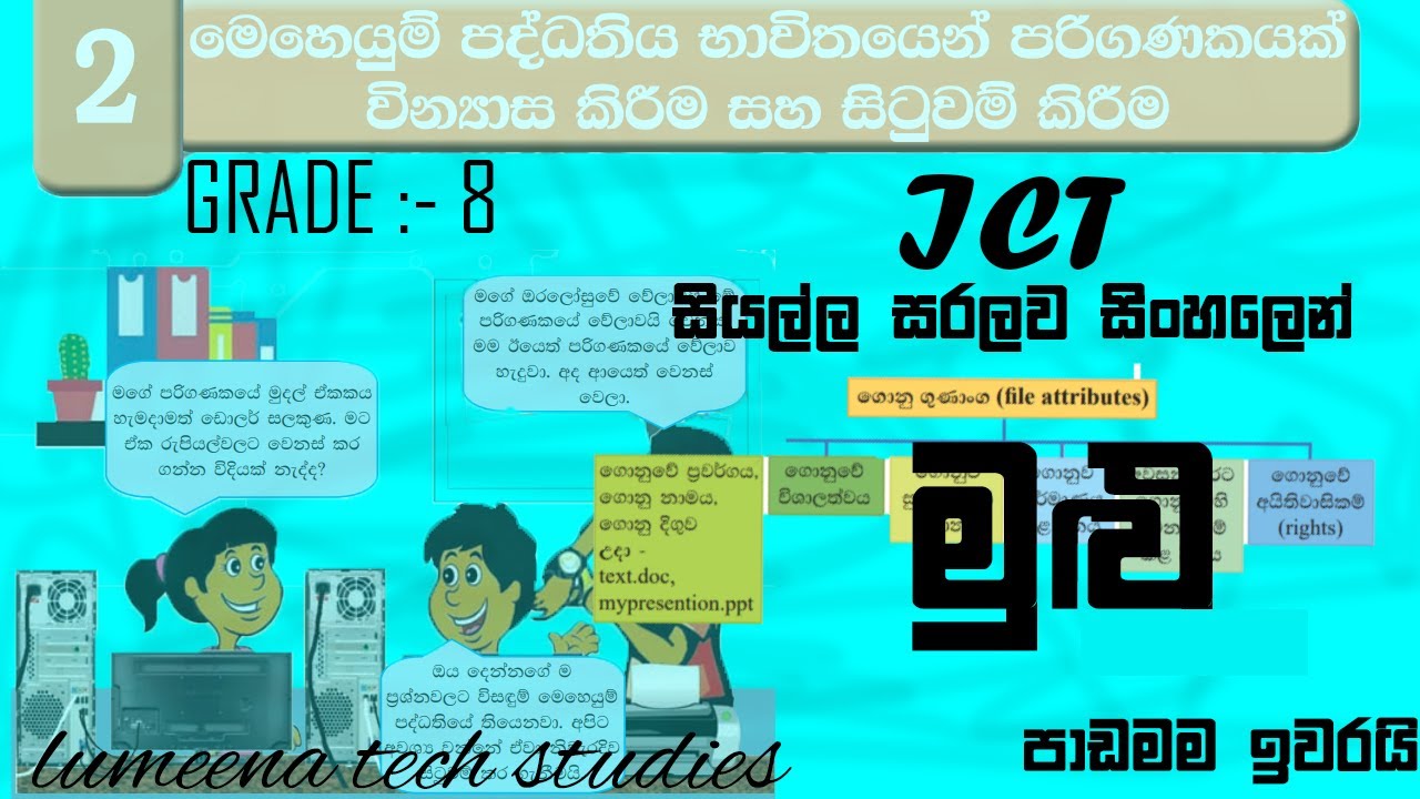 Grade 8 Second Lesson | operating system  unit | Sinhala and English Medium | ICT Grade 8 | 2 unit |