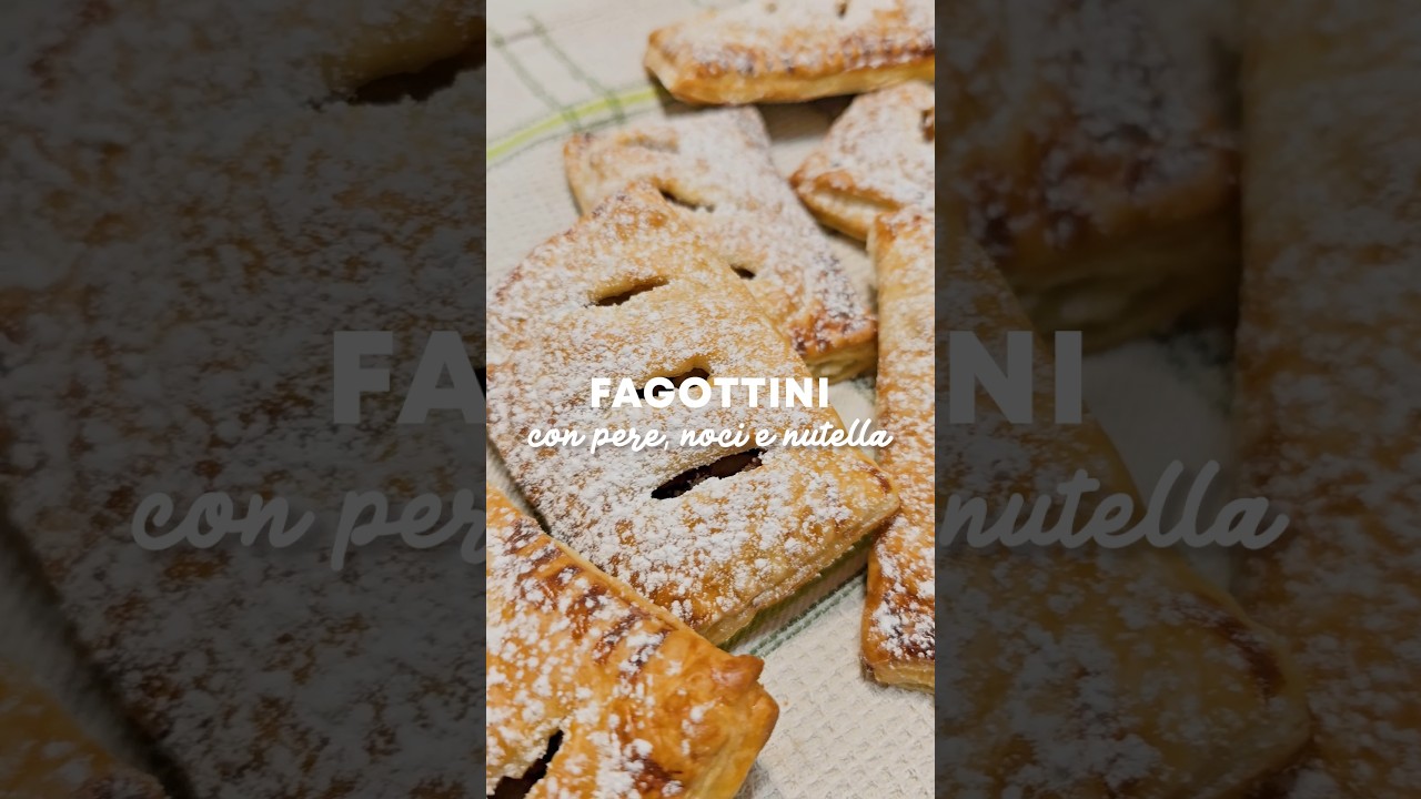 Fagottini di pasta sfoglia con pere, noci e nutella 🍐