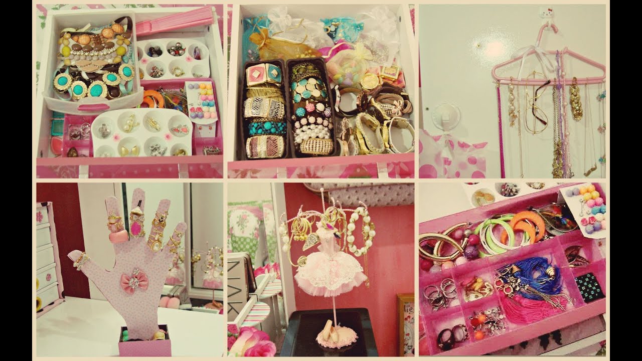Como organizo minhas bijuterias ♥