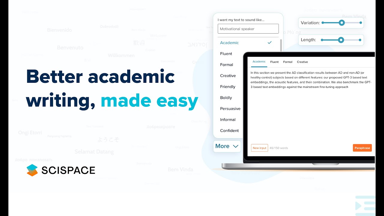SciSpace Paraphraser &mdash; Better Academic Writing Made Easy