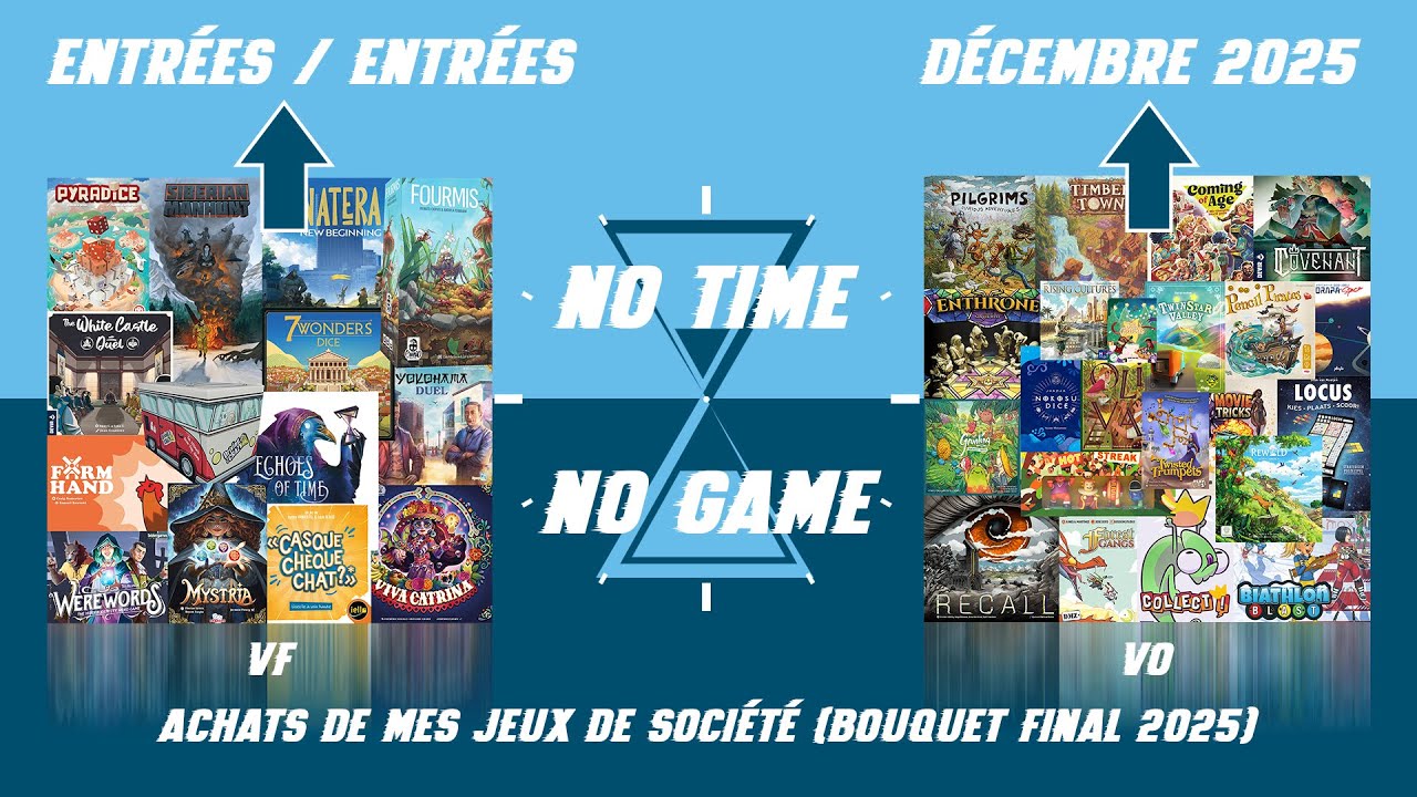 Entrées / Entrées : Décembre 2025 (record du nombre de jeux de société achetés)