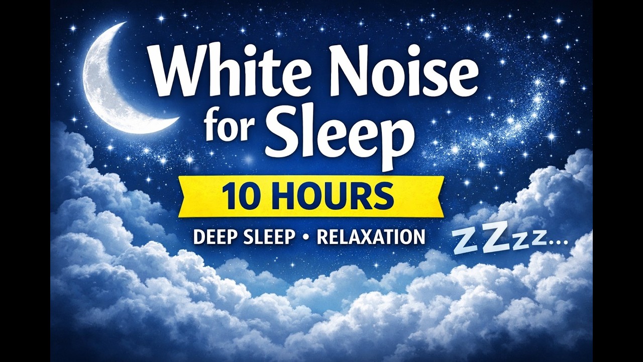 White Noise for Sleep 🌙 10 Hours | Fall Asleep Fast, Deep Sleep & Relaxation