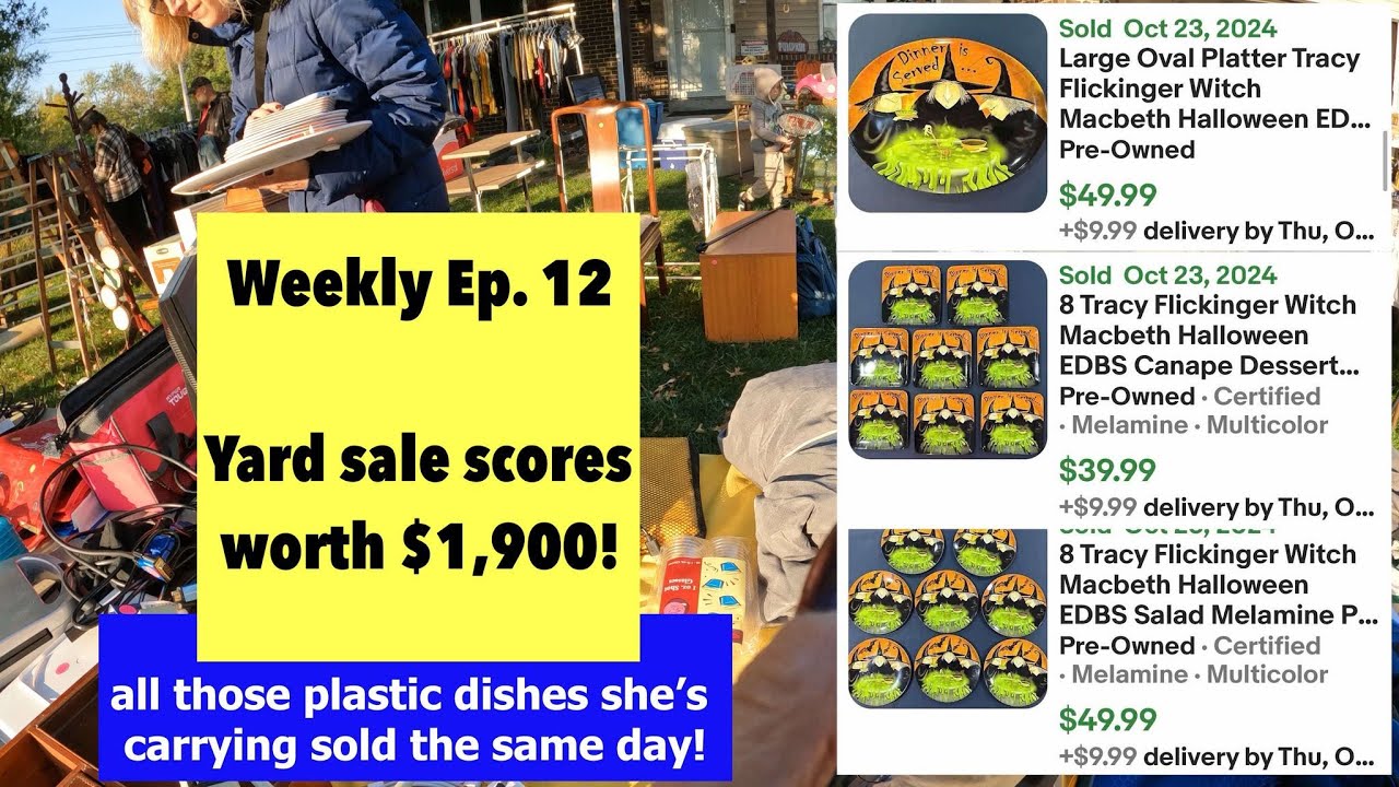 eBay sales up! #ebaylife #beyourownboss #ebaytips #yardsalefinds #yardsale #garagesale