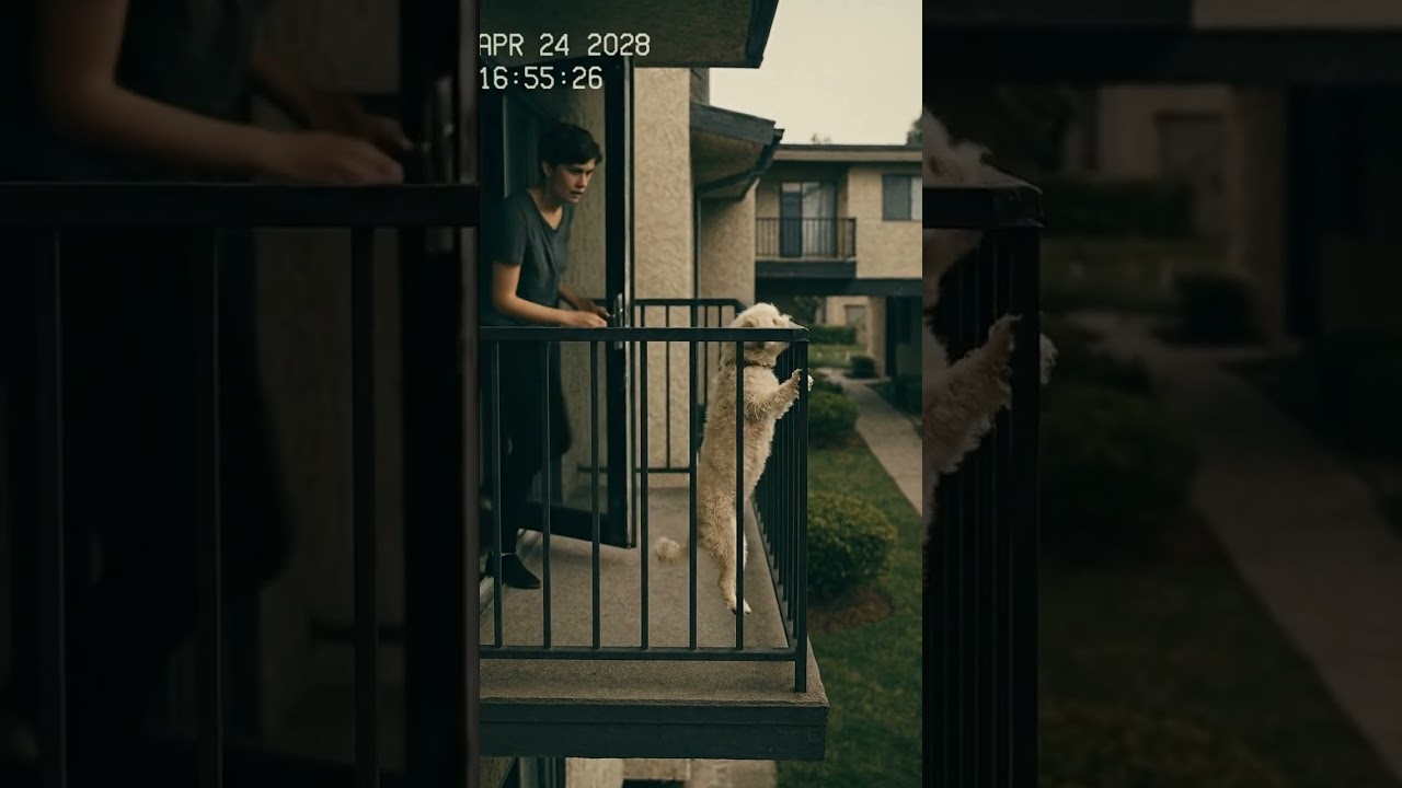 CCTV Captures Dog Hanging From Balcony Before Rescue! 🐶💔➡️❤️