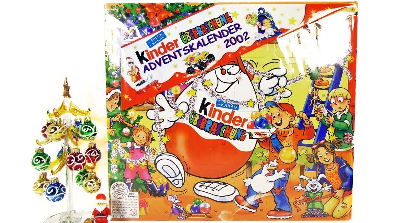 Раритетный Рождественский календарь 2002 года! 24 Kinder Surprise eggs Adventskalender 2002 unboxing