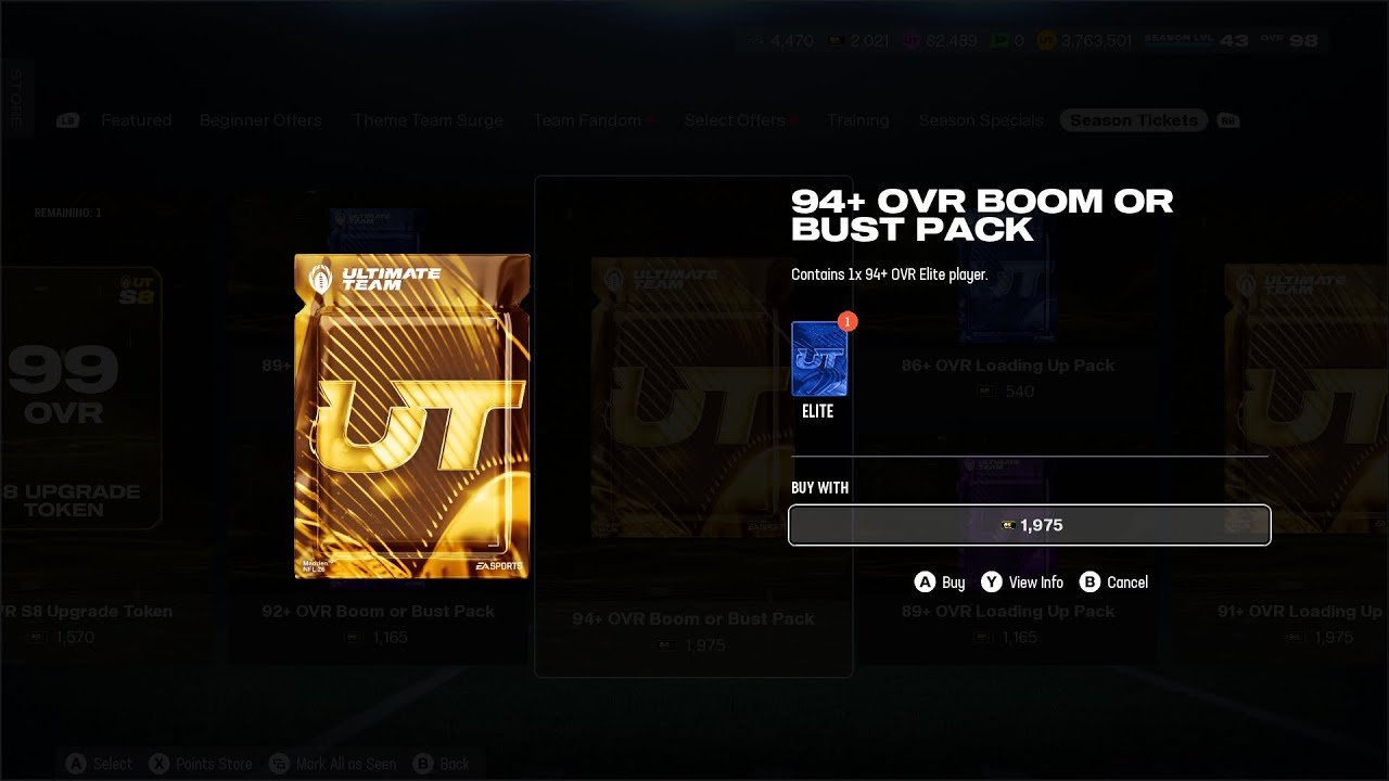 5+ 94+boom or bust pack opening 