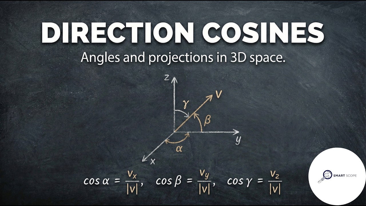 DIRECTION COSINES : Explained in Detail || ( lecture 11) || Vector Algebra