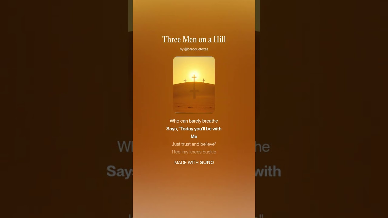Three Men On A Hill 