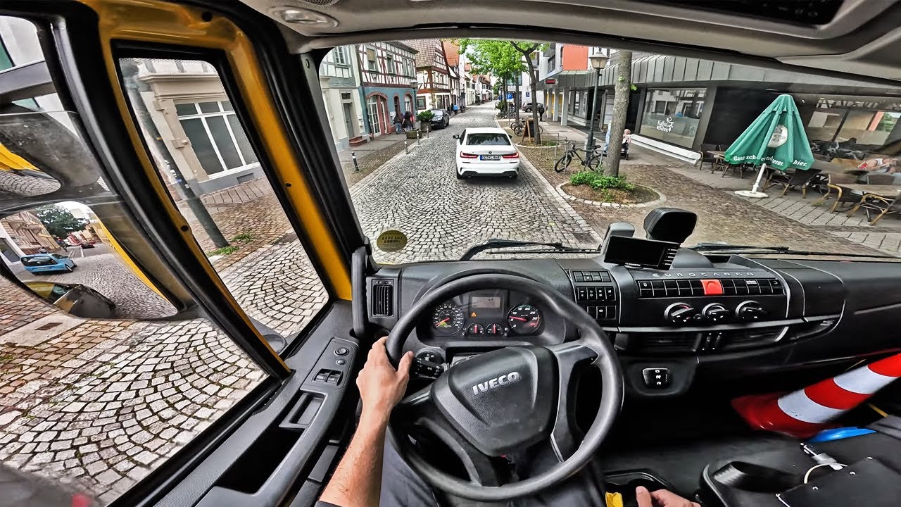 POV ASMR Iveco Truck Driving In Germany 4K GOPRO #16