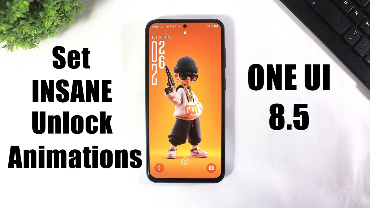 Настройте невероятную анимацию разблокировки в ONE UI 8.5 | Как включить анимацию разблокировки п...