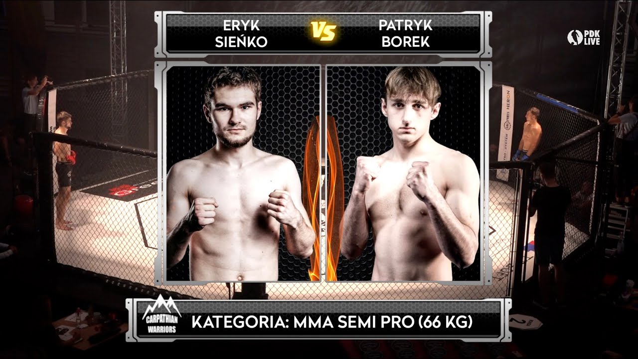 Carpathian Warriors XII: Eryk Sieńko vs. Patryk Borek (MMA 66 kg)