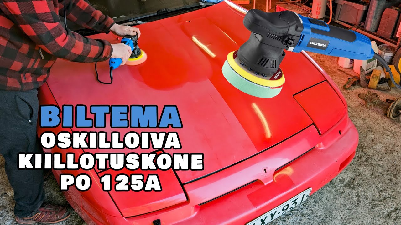 Ensimmäinen auton kiillotus. Testataan BILTEMA Oskilloiva kiillotuskone PO 125A