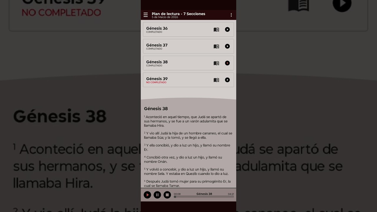 Plan de Lectura - 7 Secciones Reina Valera 1960 La Biblia en un Año 25 de febrero de 2026