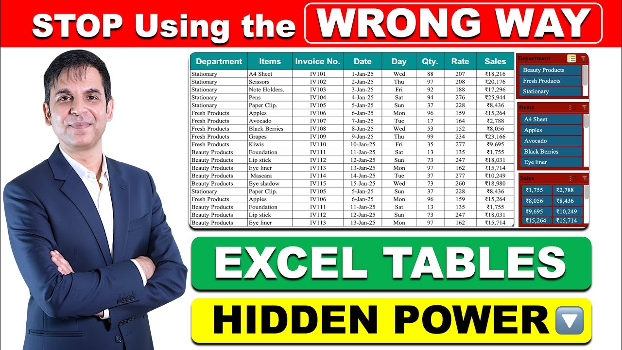 Перестаньте использовать Excel неправильно! Узнайте магию таблиц Excel