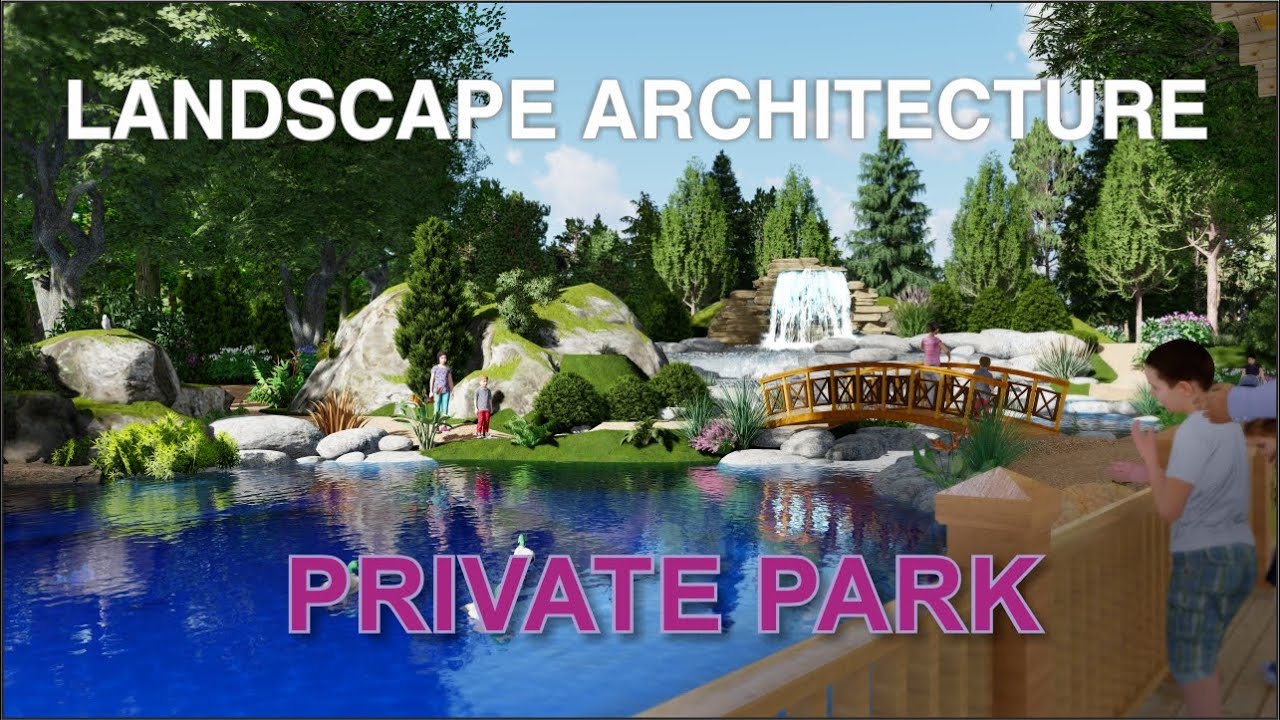 Landscape architecture. Private park.