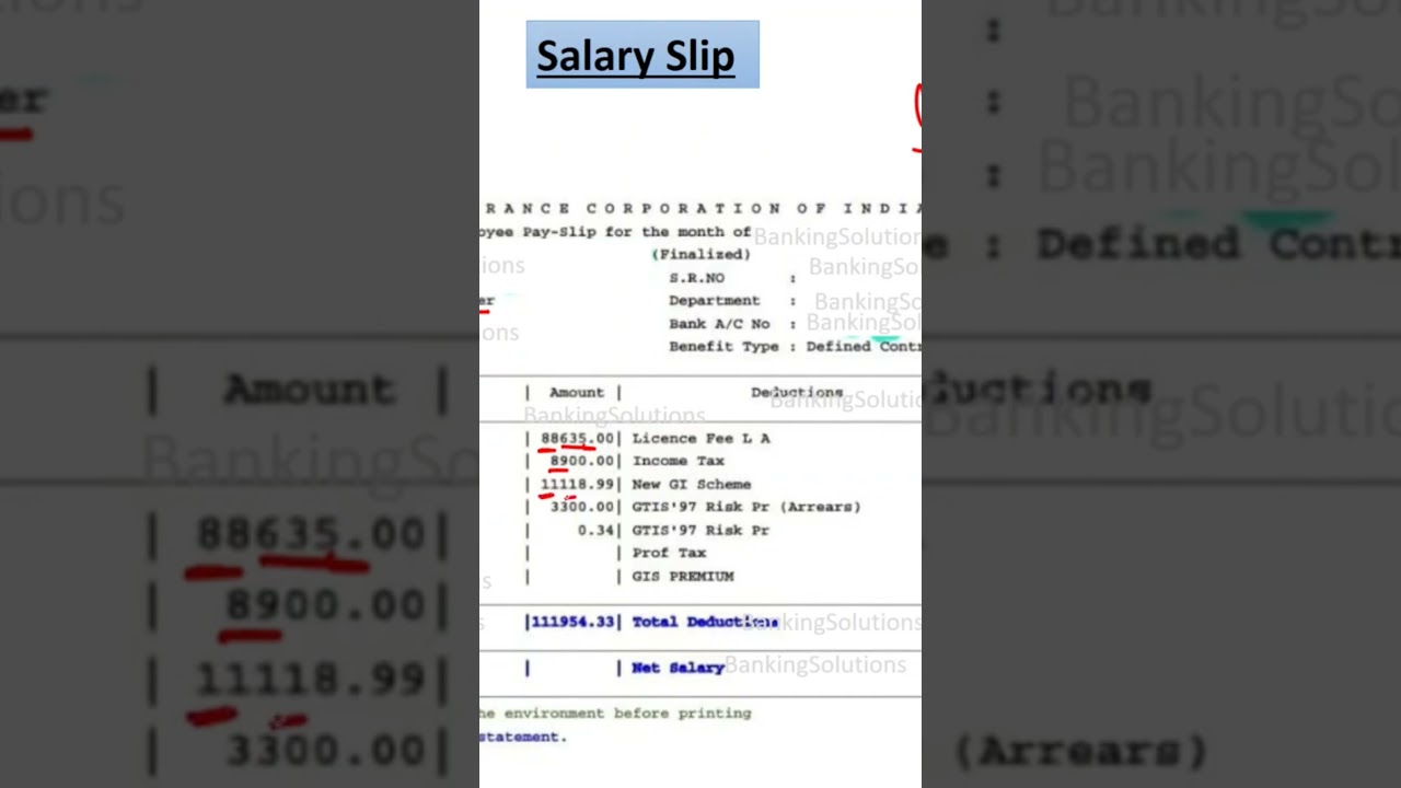 😲1 lakh salary LIC AAO Salary Slip #motivation #salary