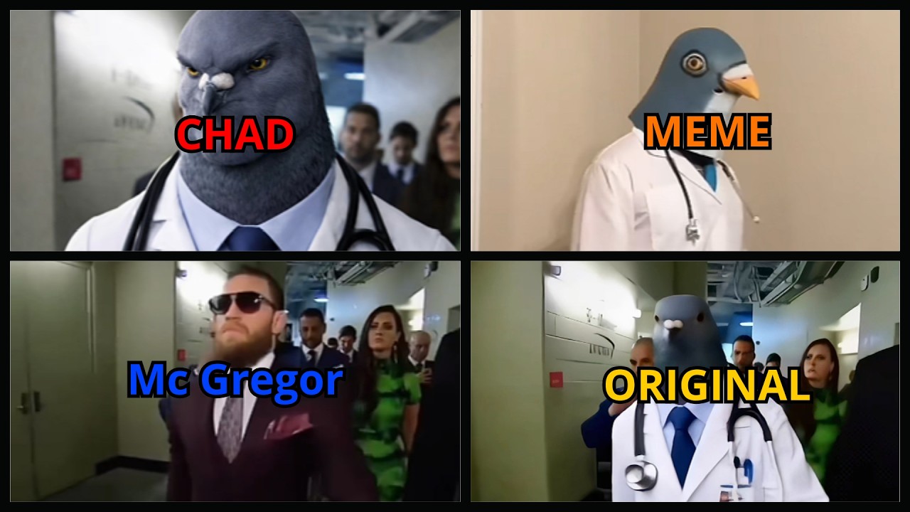 New Pegion Doctor Walking Meme Different Variants