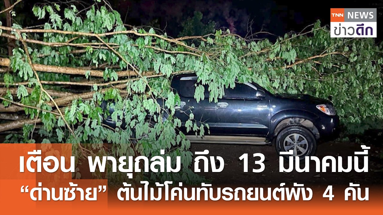 เตือน พายุถล่ม ถึง 13 มีนาคมนี้ - “ด่านซ้าย” ต้นไม้โค่นทับรถยนต์พัง 4 คัน | TNN ข่าวดึก | 12 มี.ค.69