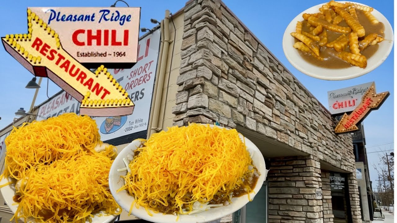 PLEASANT RIDGE CHILI | Ресторан Cincinnati Chili с известным картофелем фри с подливкой