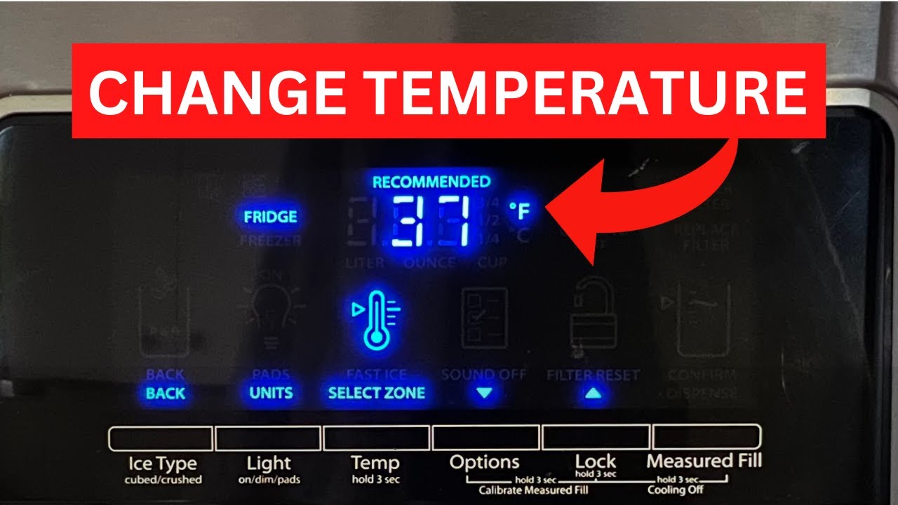How To Change Refrigerator/Freezer Temperature - Whirlpool Side-by-Side