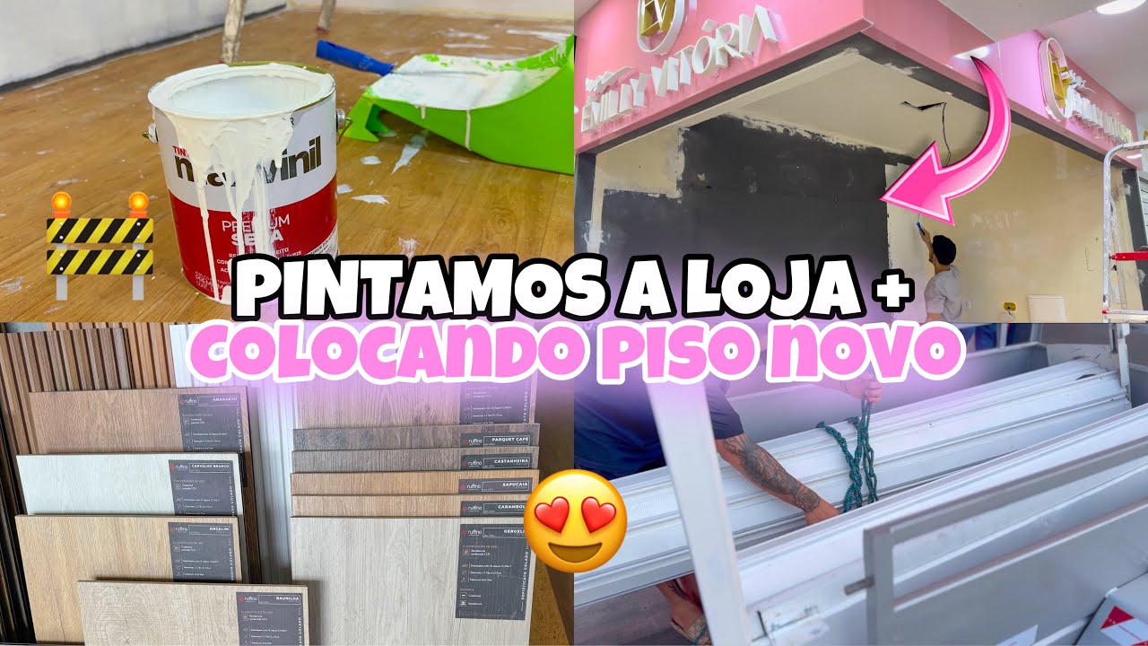 DIÁRIO DE OBRA 2 🚧 | ESCOLHENDO A COR DA PAREDE, PISO NOVO, TIREI A PORTA + PINTAMOS A LOJA TODA💖✨