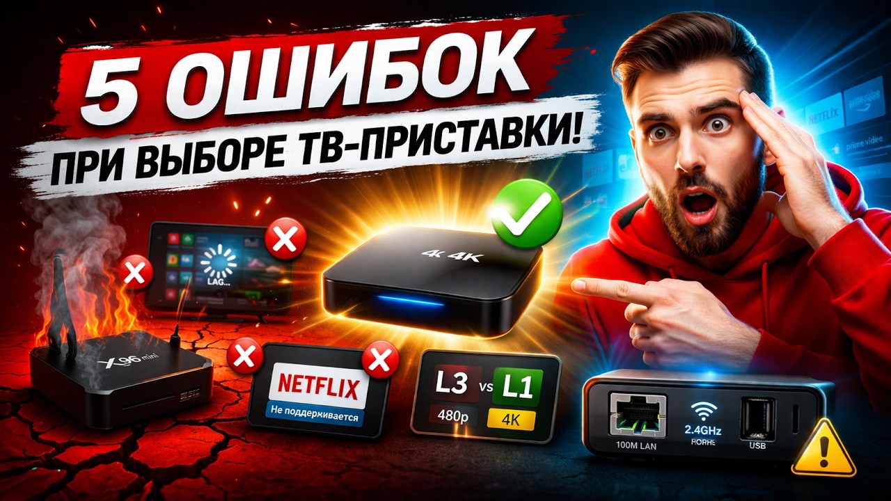 НЕ КУПИ ХЛАМ! 5 Критических Ошибок При Выборе ТВ-Приставки в 2026 году.