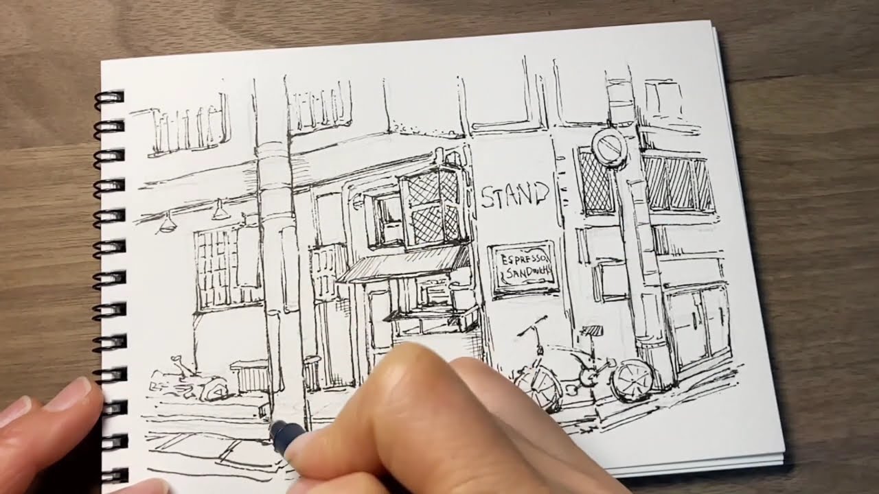 ペン画初心者の成長記録｜Day 6：今日の練習風景