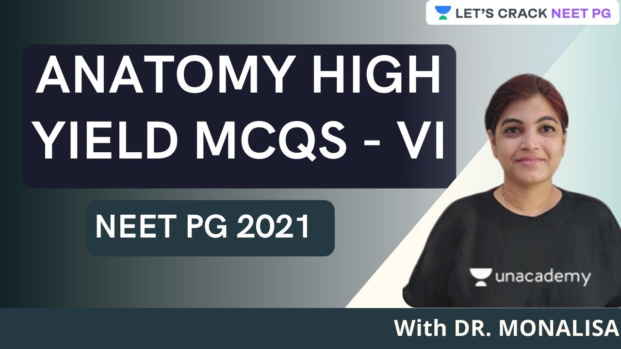 Anatomy High Yield MCQs Part VI | NEET PG 2021 | Dr. Monalisa