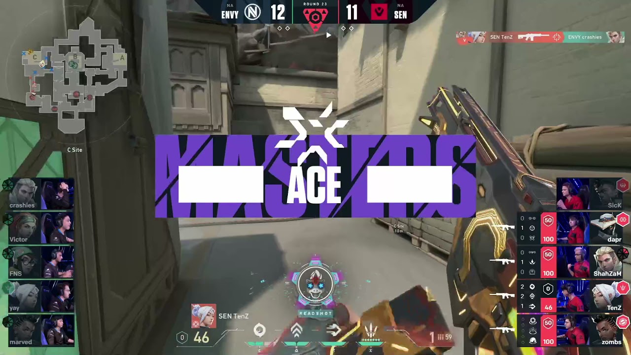 TenZ Insane ACE Against ENVY ( Sentinels vs Team Envy )