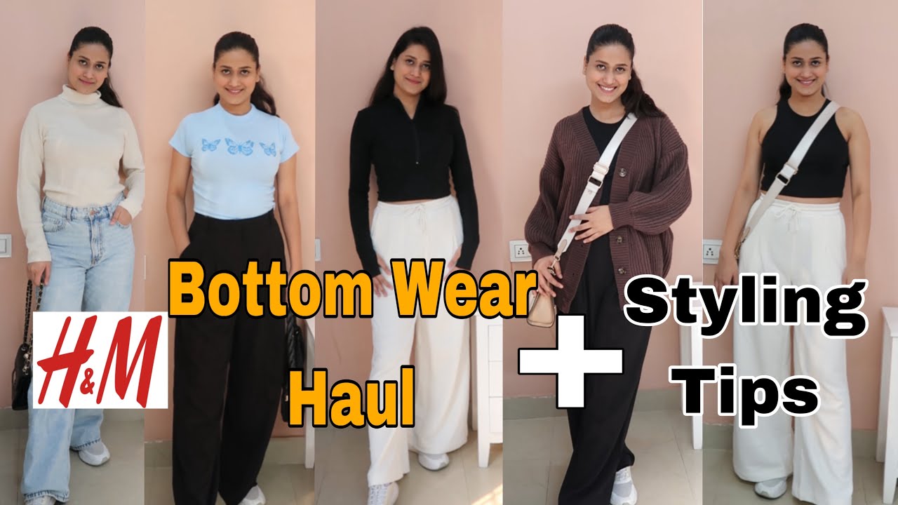 H&M Bottom Wear - high waist jeans, joggers, trousers | H&M Haul + Styling Tips | Bottom Wear Haul
