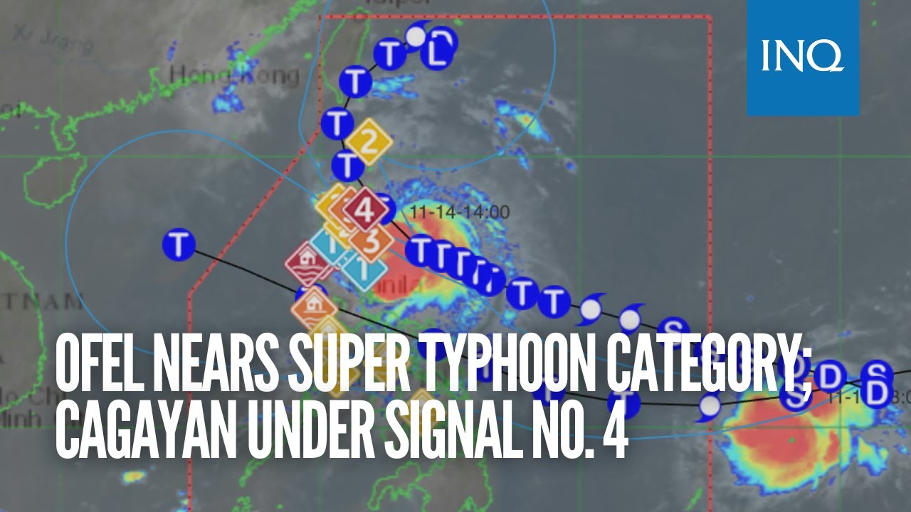 Ofel nears super typhoon category; Cagayan under Signal No  4