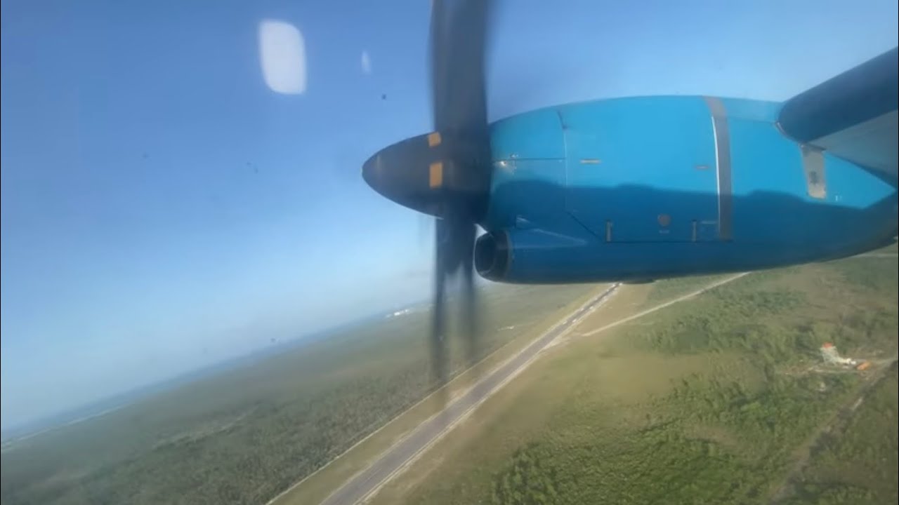 Bahamasair C6-BFV ATR 42-600 Engine Start, Taxi and Takeoff MYNN Nassau