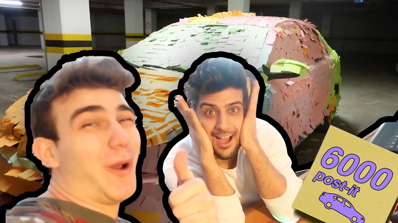 REYNMENE ŞAKA YAPTIM!! (6000 POST-IT ARABA KAPLAMA)