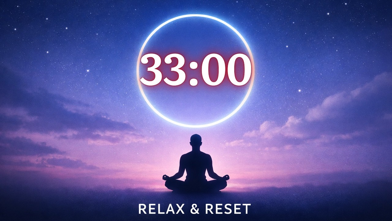 33 Minutes Relaxing Music Timer ⏳ | Focus, Study, Meditation & Deep Work