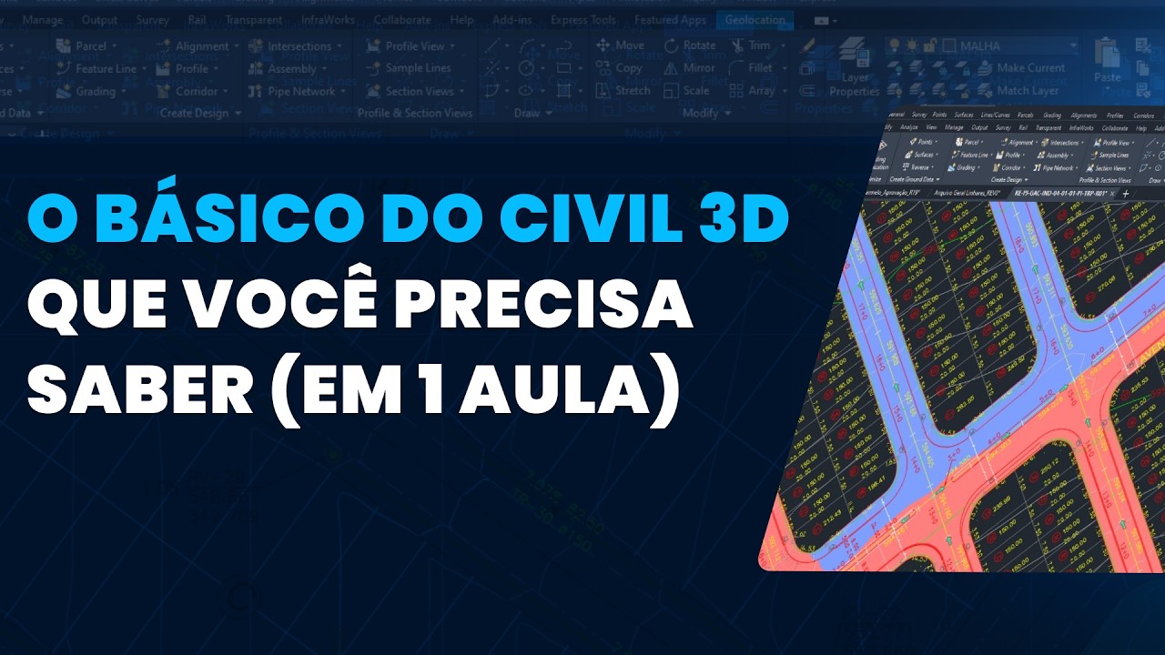 Live #184: O Básico do Civil 3D que Você Precisa Saber (em 1 Aula)