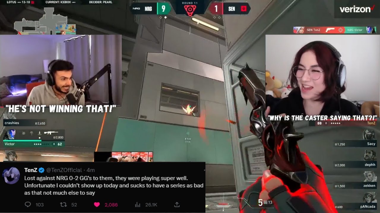 Tarik & Kyedae React to The only IMPACT TenZ Had Against NRG...