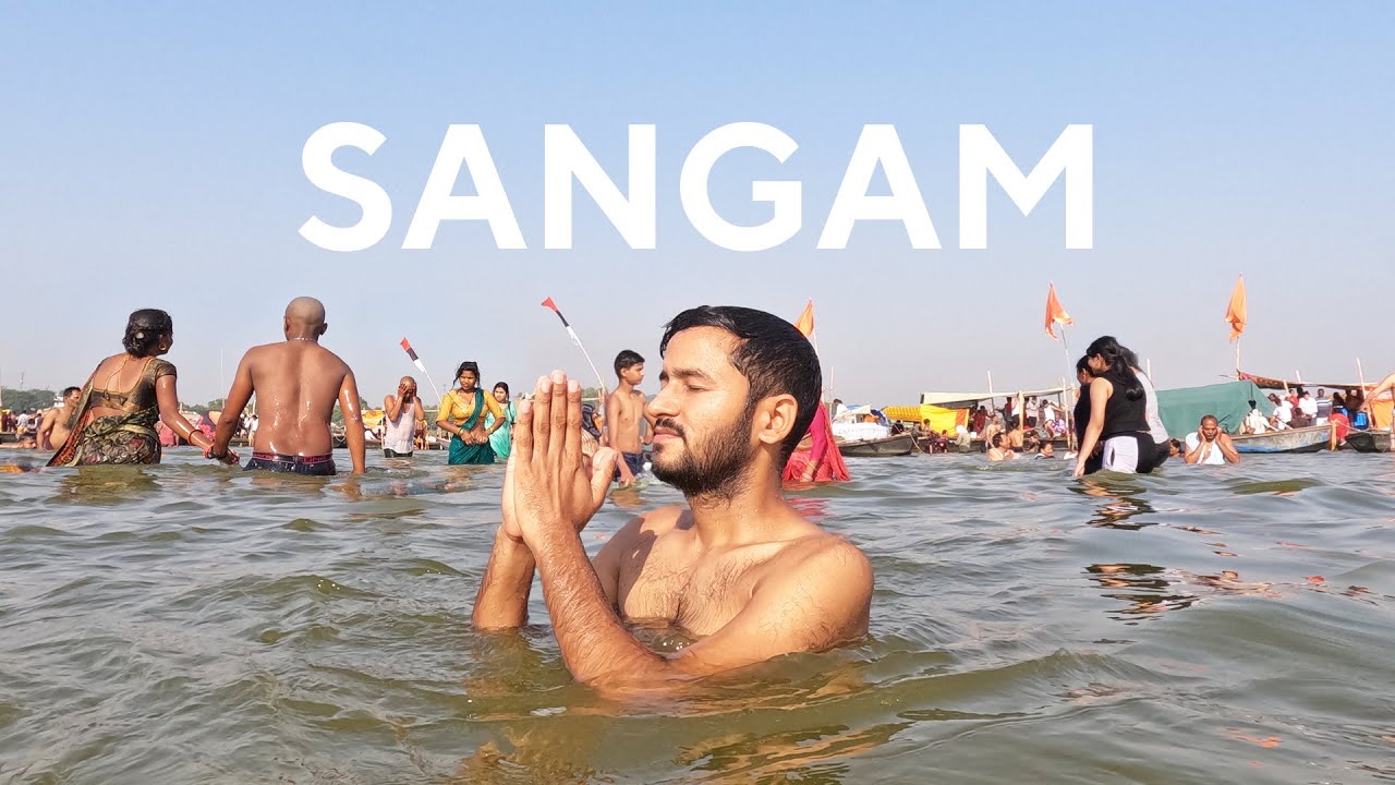 Triveni Sangam at MahaKumbh location Prayagraj Holy Bath | JAI GANGA