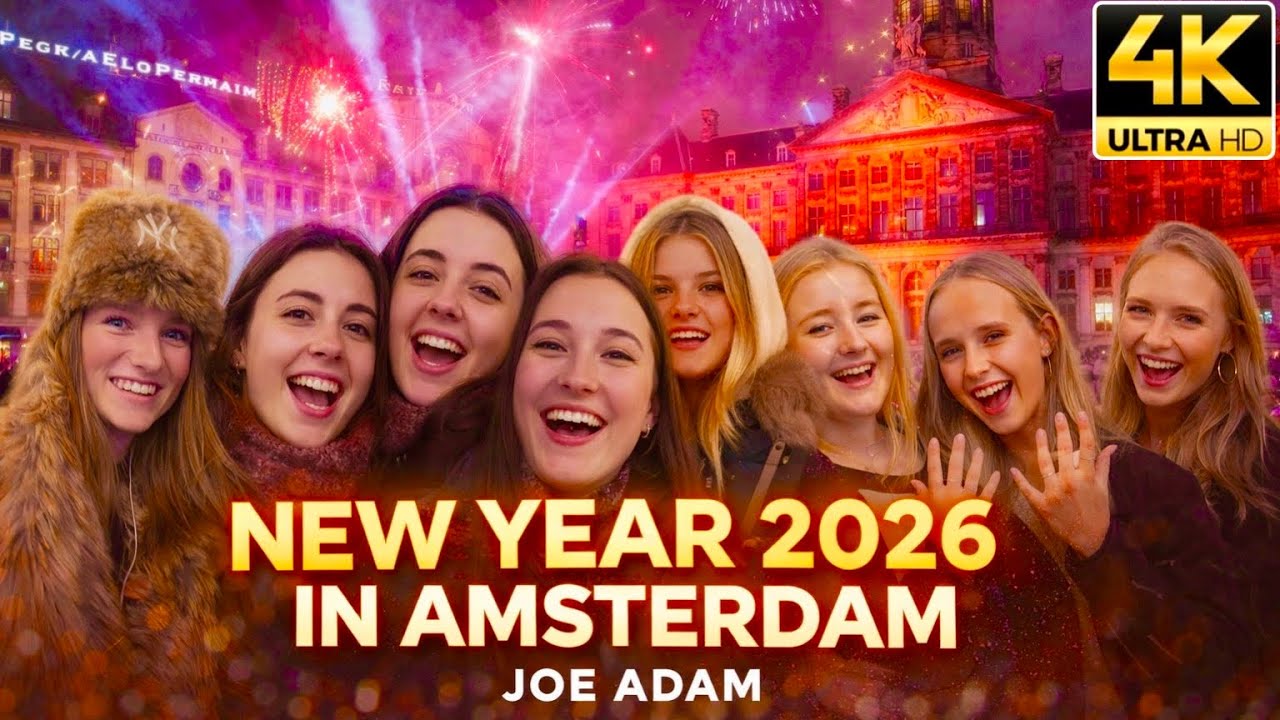 4K Amsterdam Countdown 2026 🎆 | Happy New Year Fireworks & Beautiful Moments