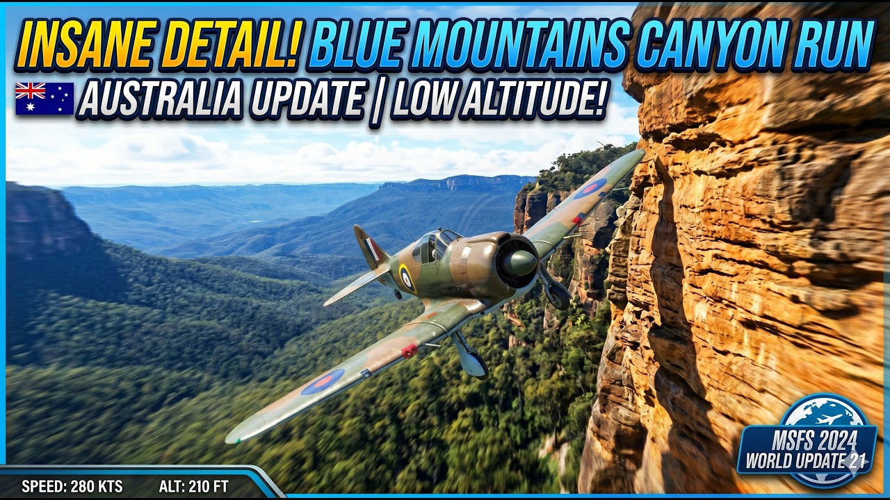 Insane Detail! 🇦🇺 Blue Mountains Canyon Run | MSFS 2024 Australia Update