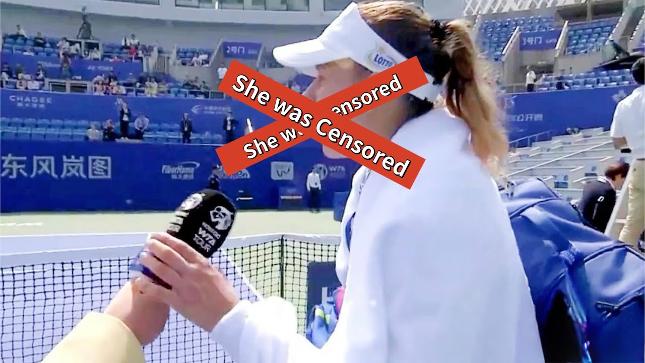 The most awkward, shortest post match interview in tennis history, appeared at the Wuhan Tennis Open