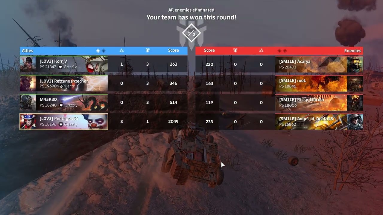 Crossout CW L0V3 vs SM1LE