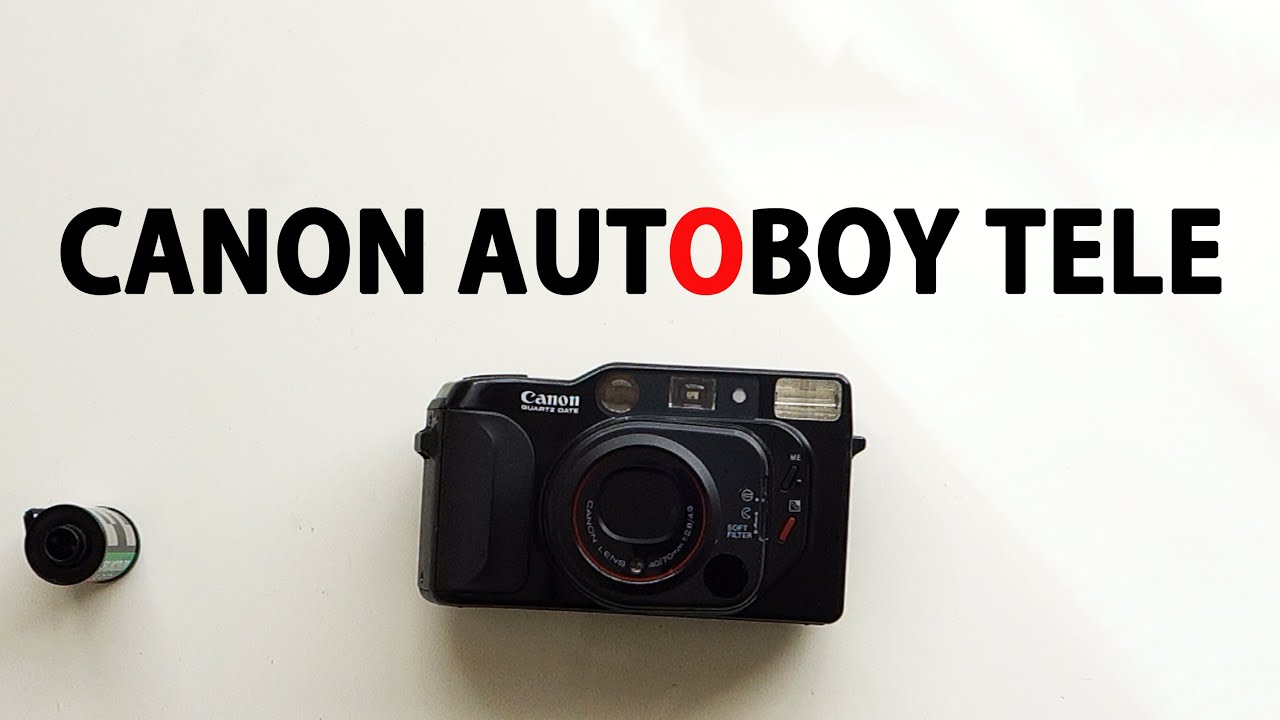 canon autoboy tele . canon point and shoot film camera!!
