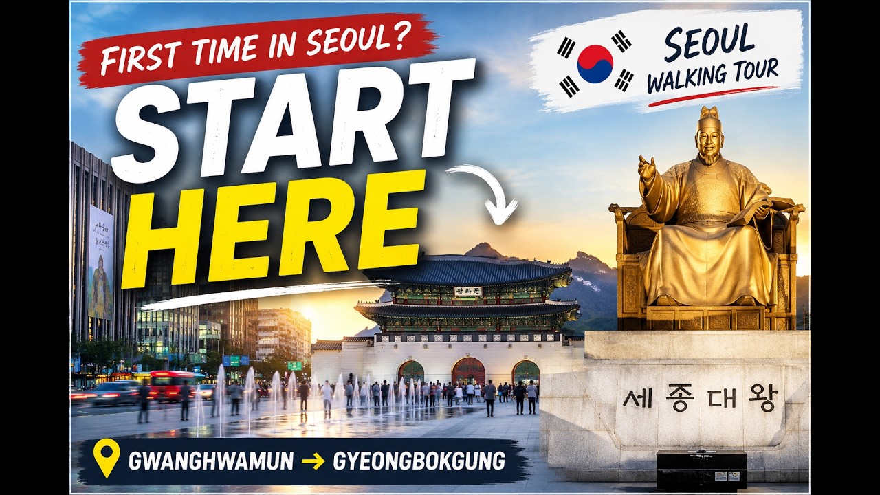 Gwanghwamun Walk to Gyeongbokgung (Seoul’s Iconic Square)