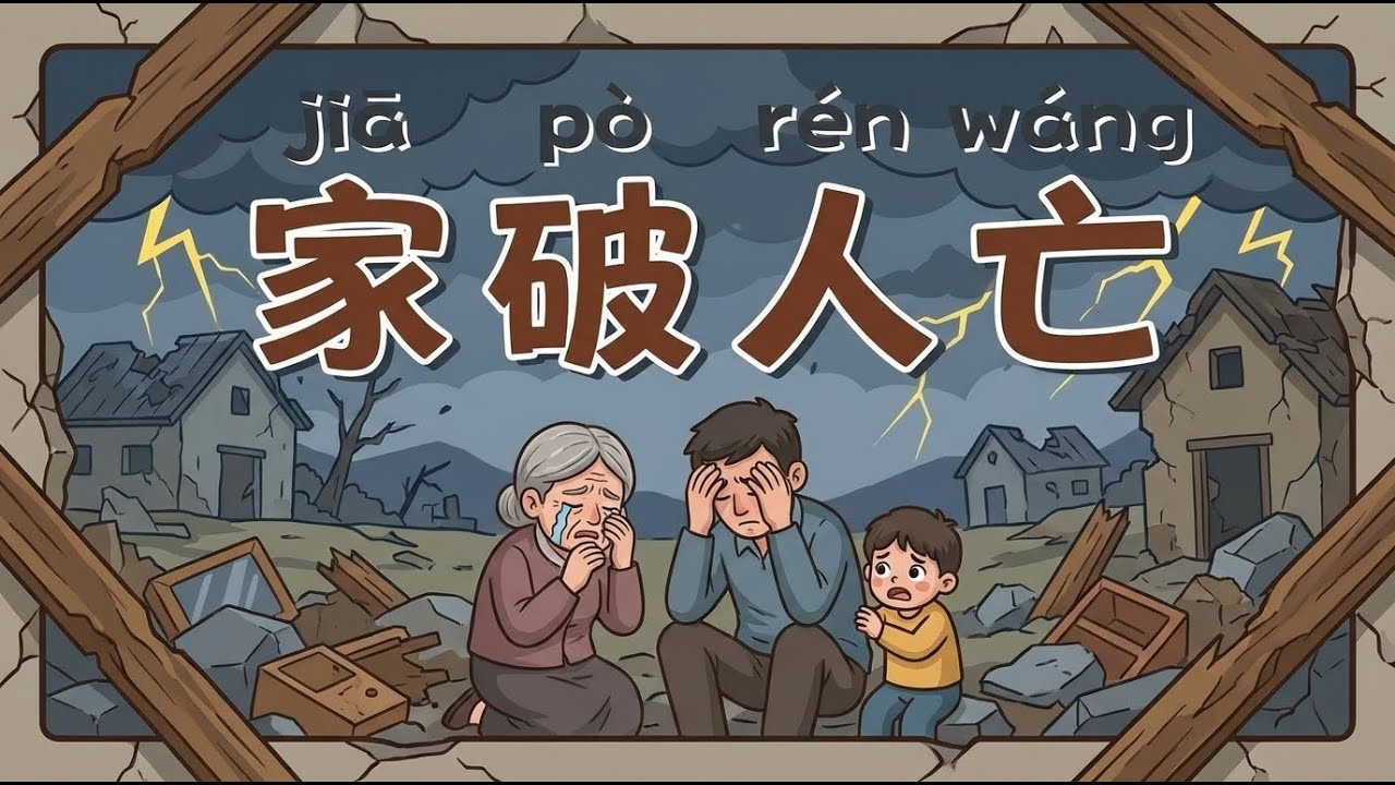 家破人亡 (jiā pò rén wáng) | 每天成语