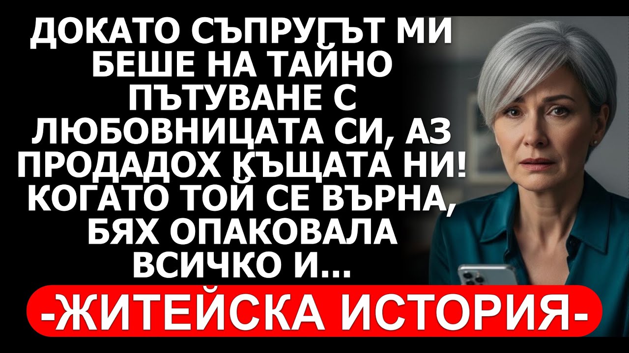 ТОЙ ОТИДЕ НА ТАЙНА ПОЧИВКА С ЛЮБОВНИЦАТА, А АЗ ПРОДАДОХ КЪЩАТА И ИЗЧЕЗНАХ!