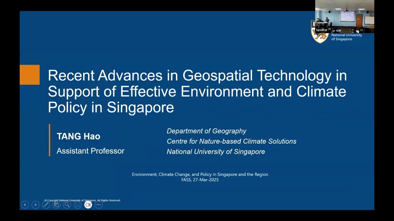 Environment, Climate Change, and Policy in Singapore and the Region