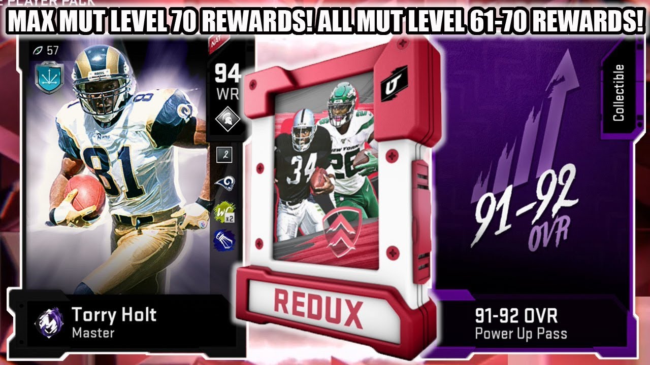MAX MUT LEVEL 70 REWARDS! SERIES REDUX PLAYER PACK! MUT LEVEL 61-70 REWARD | MADDEN 20 ULTIMATE TEAM