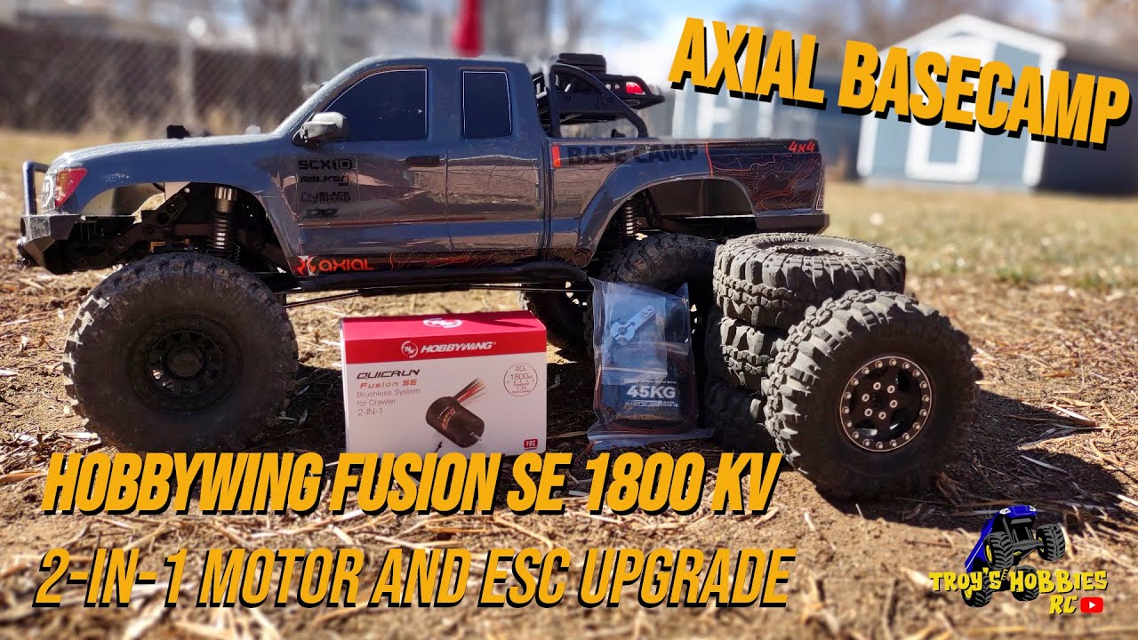 Axial Basecamp: HobbyWing Fusion SE 1800KV 2-in1 Motor/ESC Upgrade